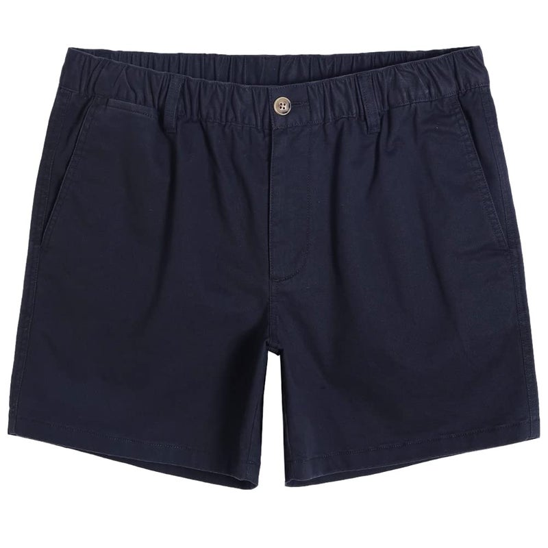 maamgic Men's Classic-fit 5.5" Cotton Casual Shorts Elastic Waistband with Multi-Pocket Daily Wear Walking Summer Outfit Navy 32 - Image 1